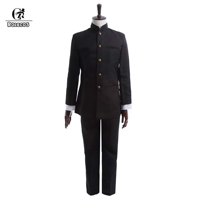 Rolecos novo primavera masculino uniforme escolar terno cosplay uniforme escolar japonês menino jaquetas calças conjunto de roupas