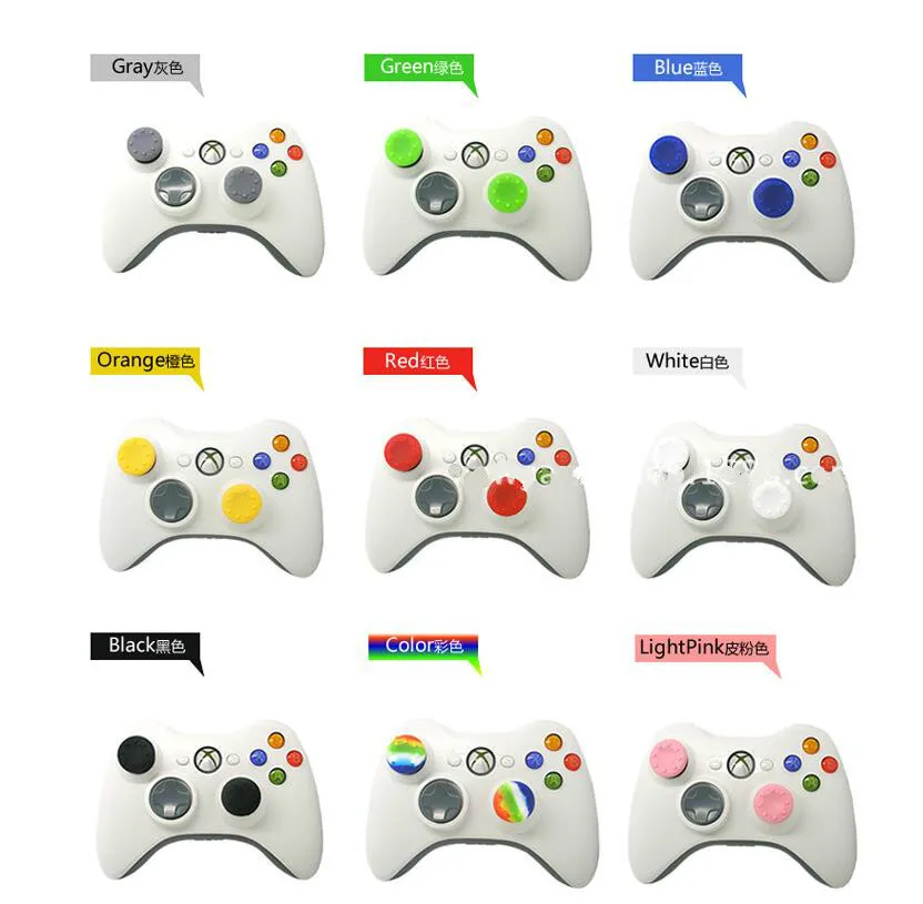 Hurtownie Miękkie Antypoślizgowe Silikonowe Thumbsticks cap Thumbstick caps Joystick obejmuje Uchwyty pokrywa dla kontrolerów PS3/PS4/XBOX ONE/XBOX 360