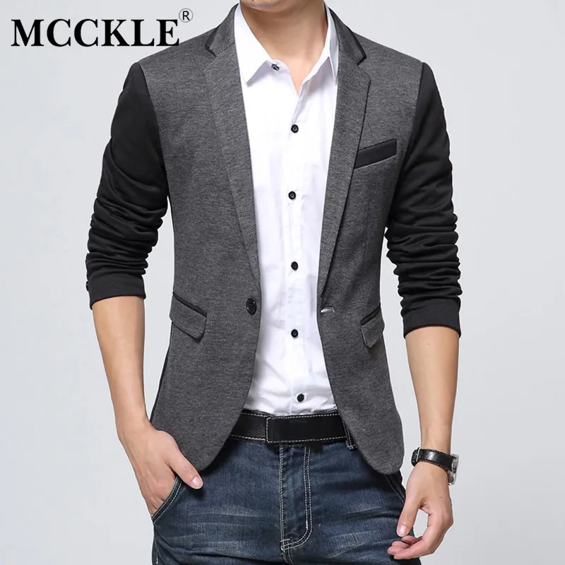 MCCKLE mode décontracté hommes Blazer coton Slim corée Style costume Blazer Masculino hommes costumes veste Blazers hommes grande taille M-6XL