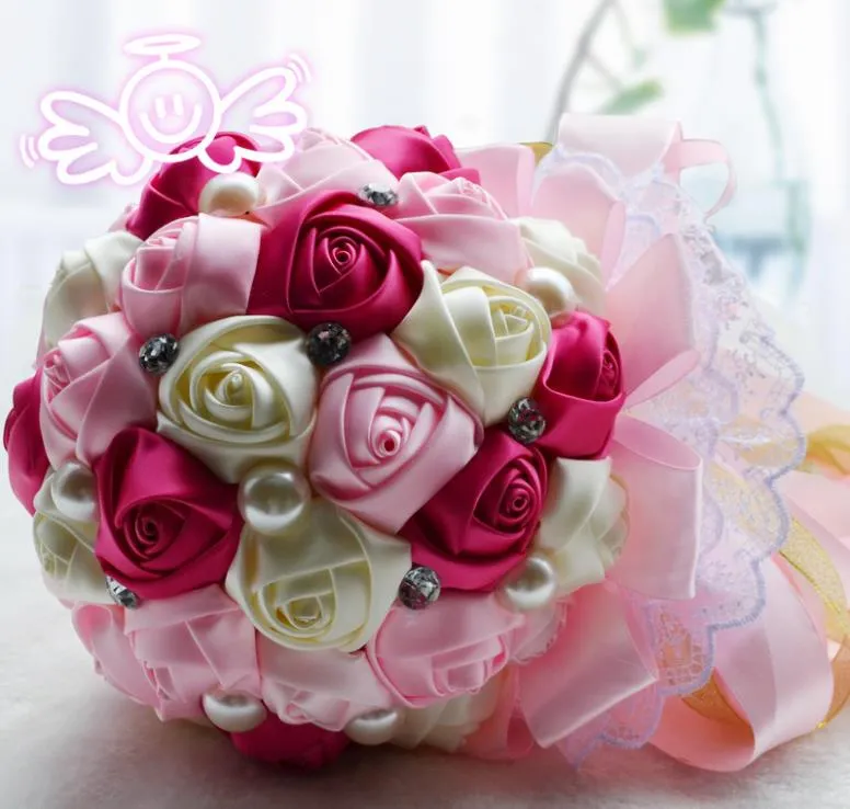 Eterno anjo rosa simples grande noiva bouquet presentes de casamento presentes criativos