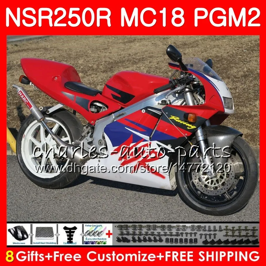 Комбинезоны для Honda NSR250R MC16 фабрика Красный MC18 PGM2 NS250 88 89 78HM.64 NSR 250 R NSR250 R RR NSR250RR NSR 250R 88 89 1988 1989 комплект обтекателя