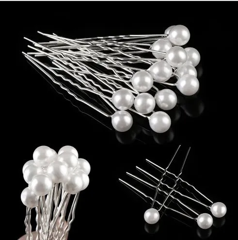 20PCS Fashion Bridal Wedding Prom White Pearl Hair Pins Clips Barrette Hairpins Hair Accessories Wholesale