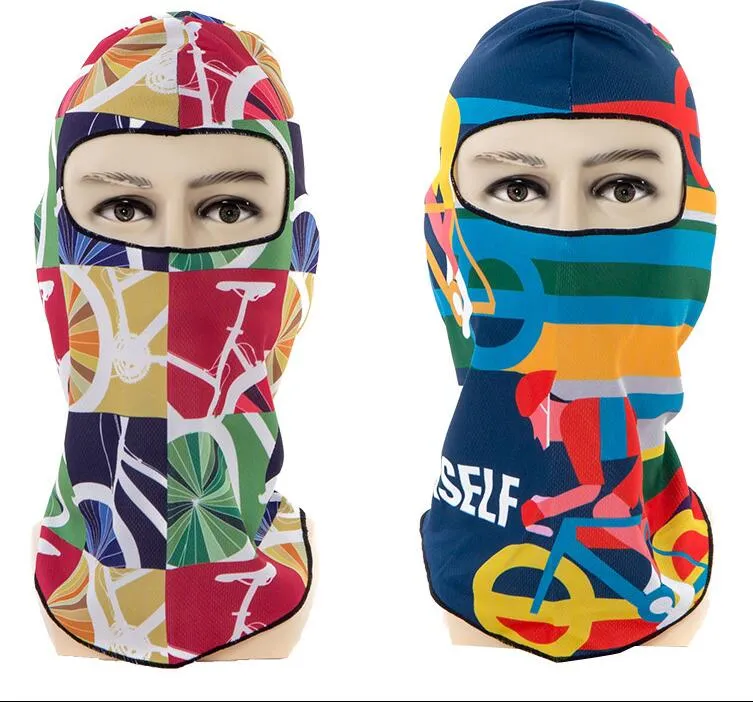 UV-Schutz Fahrrad Radfahren Gesichtsmaske Sport Gesichtsschutz Kappe Fahrrad Sturmhaube Masken 3D-Druck CS Maske Taktische Kapuze