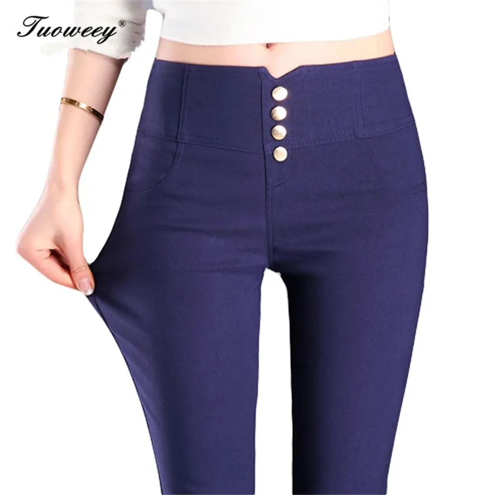 plus size 3XL Hot Sale New Fashion High Waist Elastic Jeans Thin Skinny Pencil Pants Sexy Slim Hip 2018 Denim Pants For Women S18101604