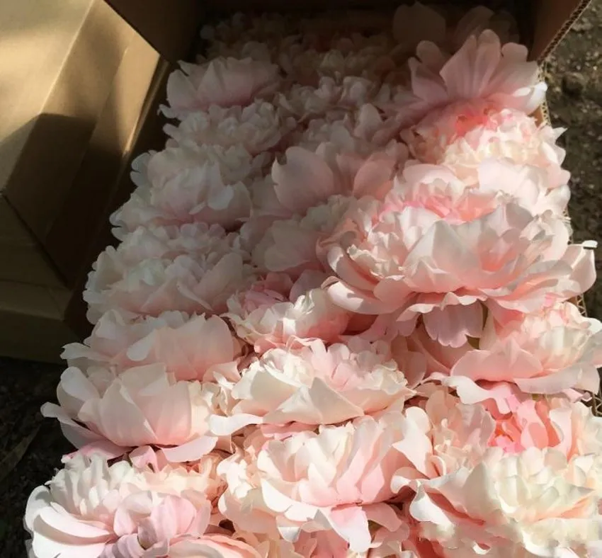 fiori artificiali Teste di fiore di peonia di seta Forniture decorazioni feste di nozze Simulazione decorazioni la casa con teste di fiori finte all'ingrosso 15 cm