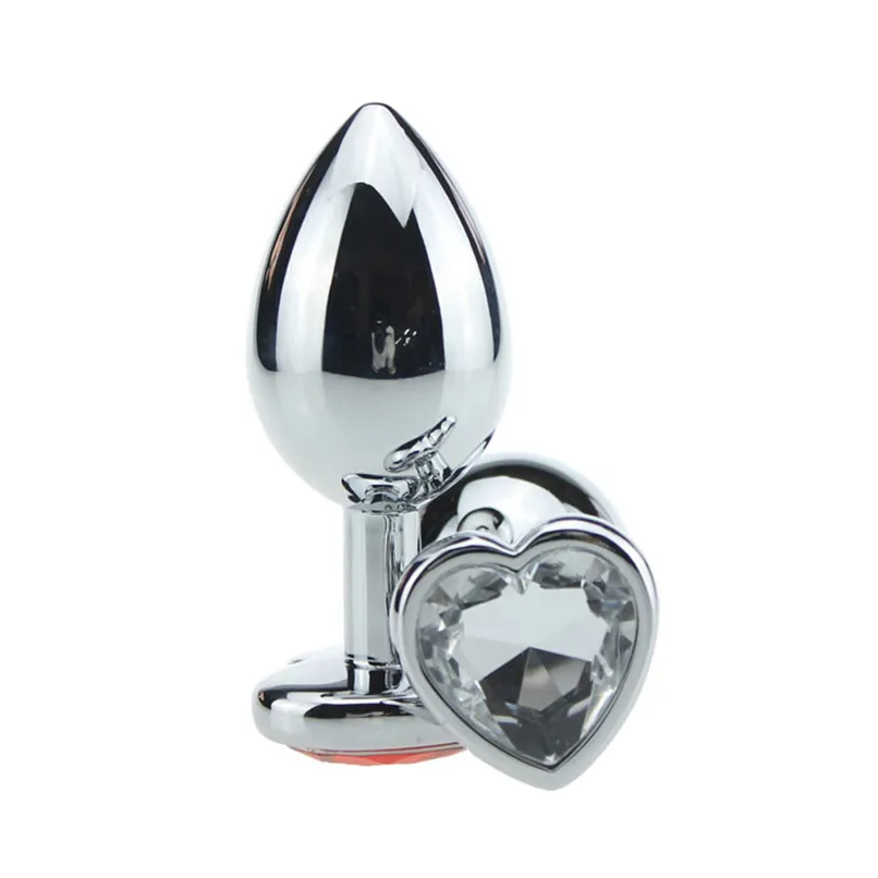 Mittlere Größe Herz Diamant Anal Butt Plug Sex Spielzeug Für Männer Frauen Liebe Plug Ass Plug Anal Masturbation Edelstahl produkte