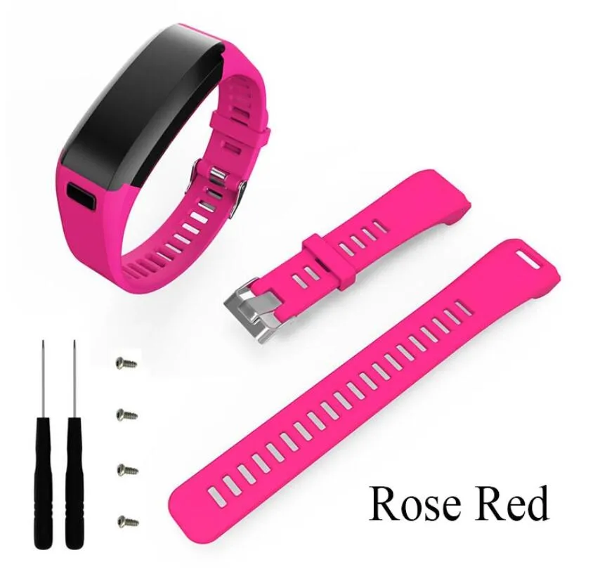 Bracelet de rechange en Silicone souple pour montre intelligente Garmin vivosmart HR, avec outils à vis 1734010