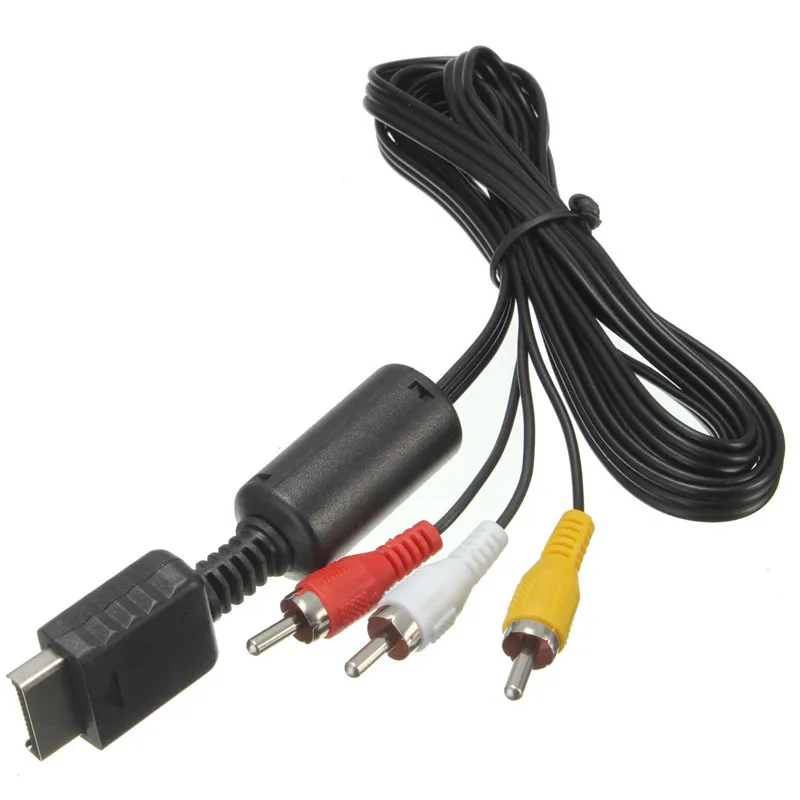 NEW 1.8M 6FT Audio Video AV Cable Cord With 3 RCA TV Lead For Sony PlayStation PS1 PS2 PS3 Console System High Quality FAST SHIP