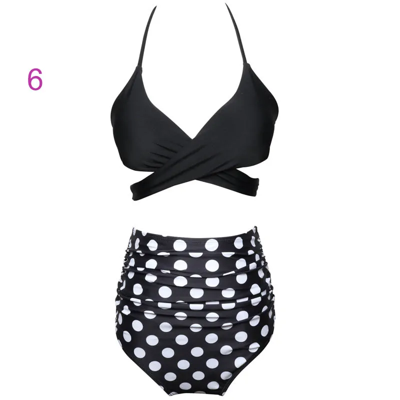 Women BIKINI 9 style Ruffles design and flower Polka dots print summer beach swimwear bikini lady two piece sets swimsuit free ship