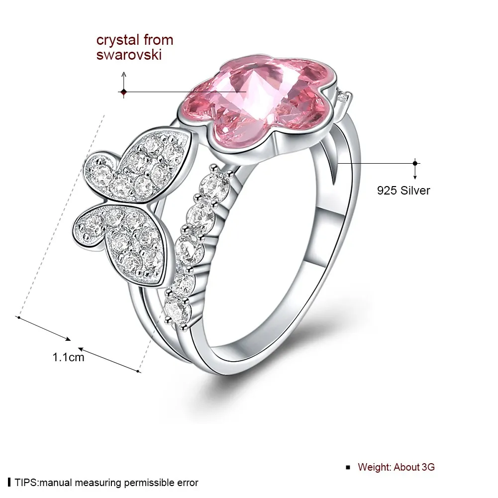 Anello con deals farfalla swarovski