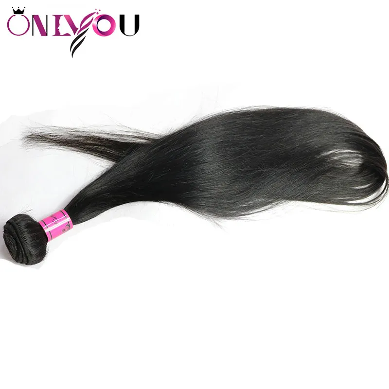 Onlyou Hair Products Paquetes de cabello humano recto de 40 pulgadas Visón Brasileño Peruano Indio Malasio Suave Recto Remy Extensiones de cabello virgen