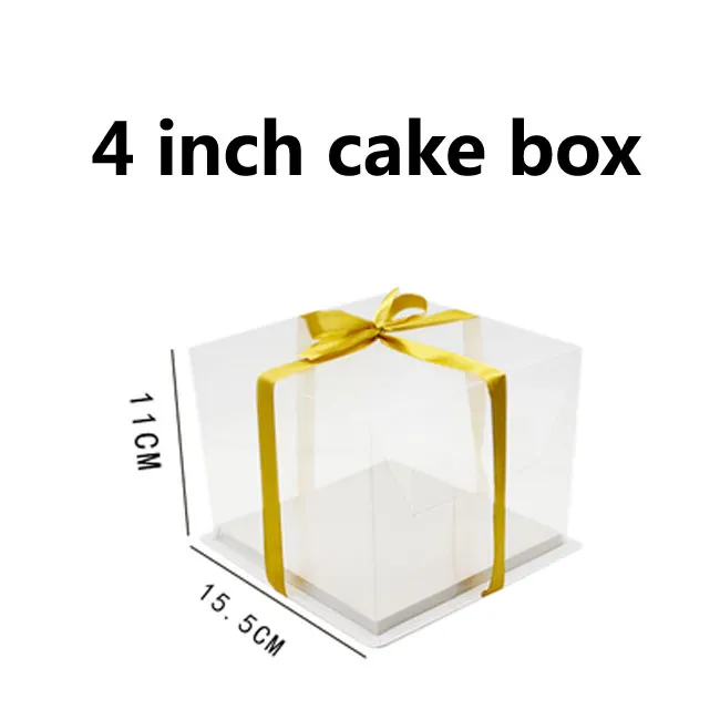 Wedidng Cakes Box Clear Gift Wrap Pet Transparent 4 6810 inch Bakery big cake Mousse birthday boxes lot8024902