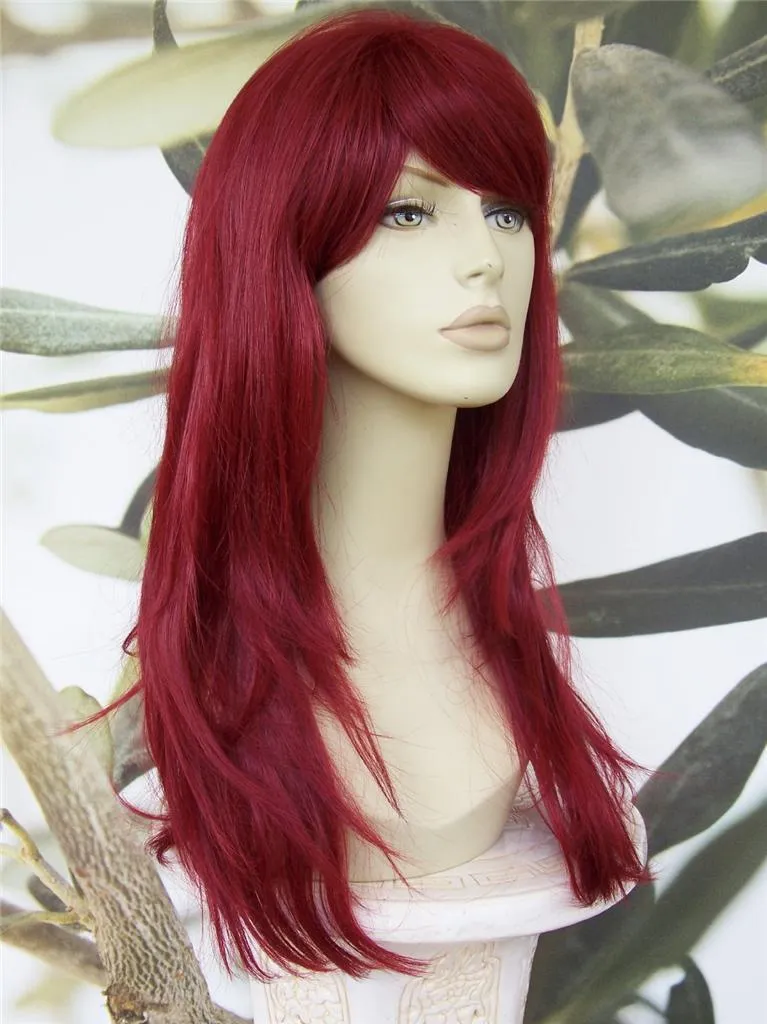 Modische exquisite lange rote gewellte Haarperücken