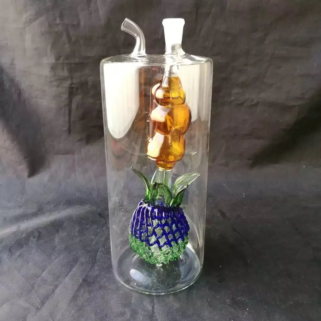 Pengar 8cmt ananas stycke glas hookah, stil, färg, slumpmässig leverans, vattenrör, glas bongar, glaskap, rökning rör