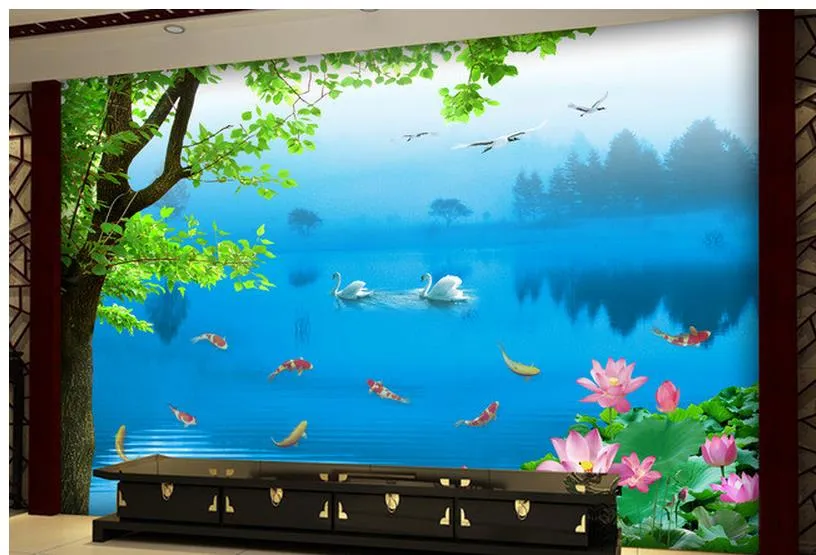 Benutzerdefinierte 3D-Wandbildtapete HD 3dpsd geschichtete TV-Hintergrundwand Sehnsucht nach Freiheit Kunstwandbild für Wohnzimmer Große Malerei Heimdekoration