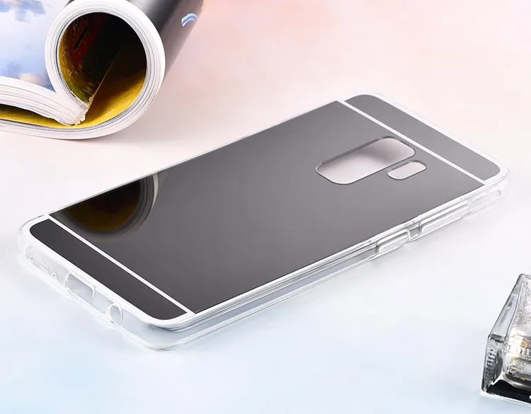 Spiegelgehäuse Galvanik Chrom weiche TPU-Gehäuseabdeckung für Samsung Galaxy A8 A8 PLUS A6 A6 PLUS A10 A20 A30 A40 A50 A70 M10 M20 100 teile/los