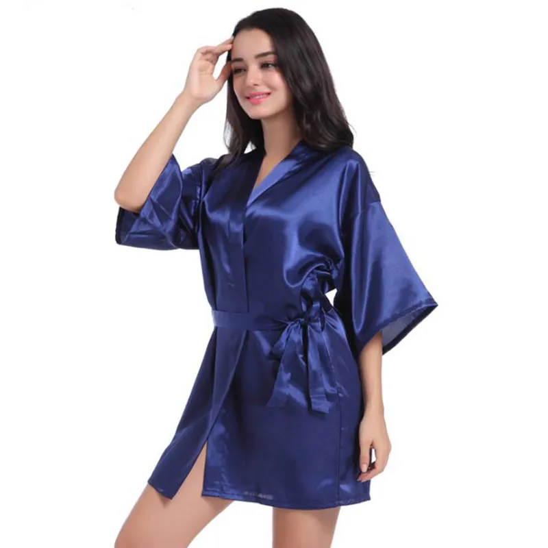 Accappatoio da donna Kimono Pigiama abiti da donna abiti da casa abiti Abito bianco in seta Accappatoio in spugna da notte