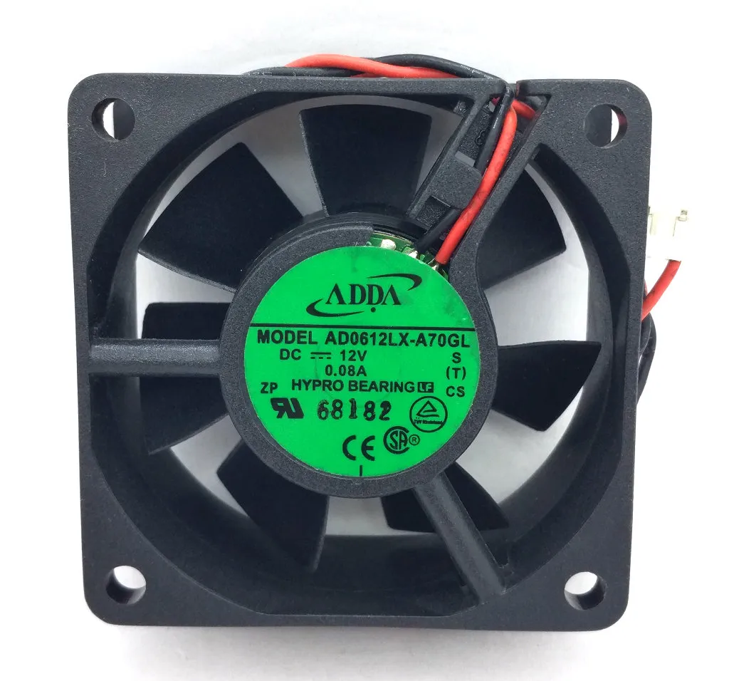 Ny original Adda AD0612LX-A70GL DC12V 0,08A 60*60*25mm 6cm Mute Cooling Fan