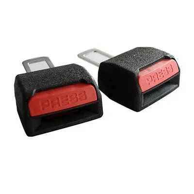 Extensor universal ajustável 2 peças clipes de cinto de segurança para carro pretos cintos de segurança e estofamento 2509