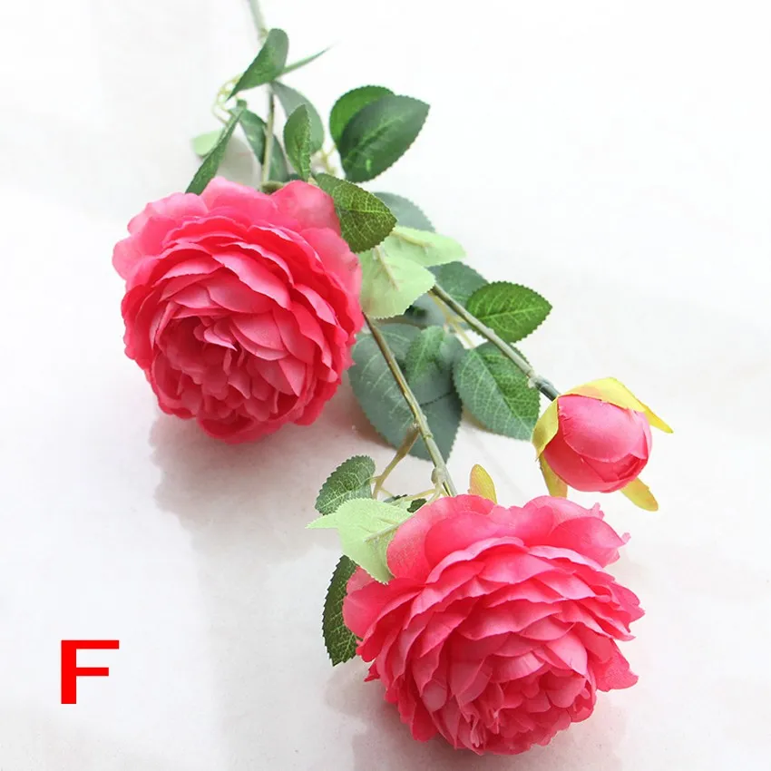 3 teste di fiori artificiali bouquet di peonia fiori di seta bouquet da sposa autunnali vivaci fiori finti rosa decorazioni feste a casa di nozze