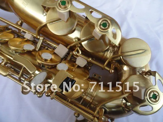 Högkvalitativ Jupiter Brass Professionella Musikinstrument Brons Borstat Silver Alto Saxofon Eb Tune Sax med fall och munstycke