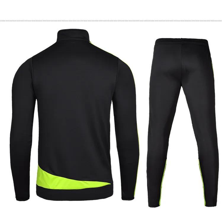 New Men Sport Running Football Set Long Jacket Pantal