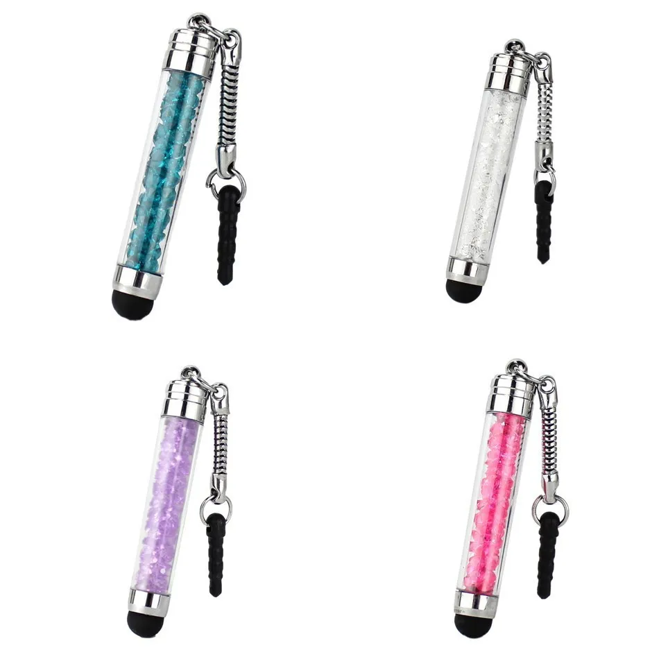 Plus Stretch Touchscreen Touch Sylindre Bling Cristal Stylus Sling iPad iPhone 3 3G 3GS 4 4S 5 5S 5C iPod 3 4 5 6S comprimés Samsung