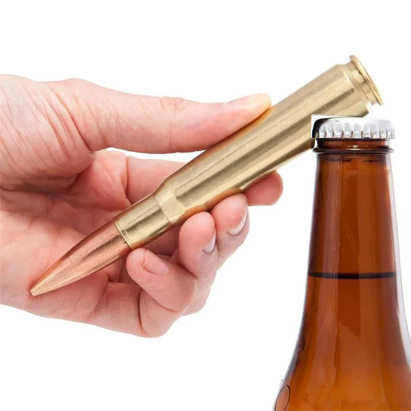 Bullet Bottle Opener 101 * 15mm spänne nyckelringar Fathers Day Present Creative Bottle Breacher för Home Bar Tillbehör 2022