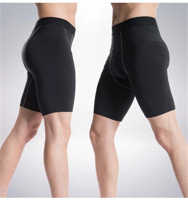 Новые бренды для брендов для Men Fitness Gym Jogger Short Pant быстро сухой компрессионной одежды для тренажера.