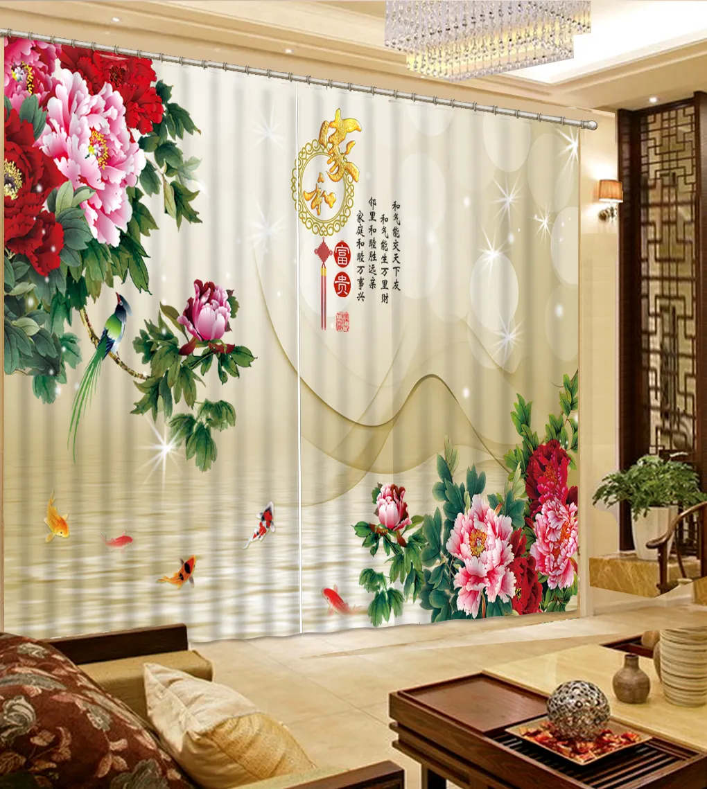 3D Curtains European style Marble Window Ccurtain Living room Printing Blackout Photo Curtain