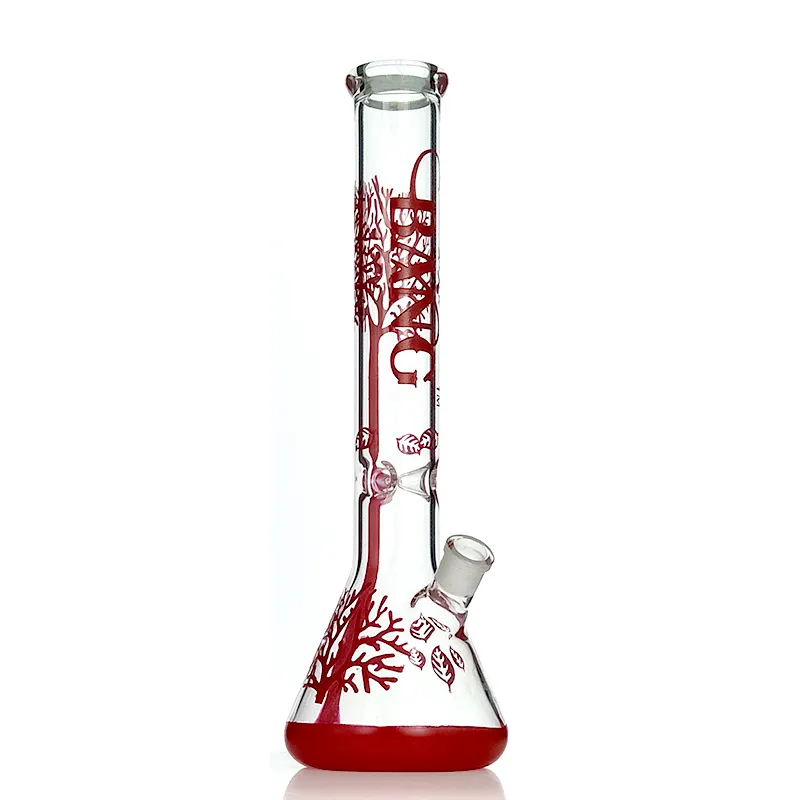 16" Beaker Bongs 5mm Thick Glass Water Pipe Ice Pinch Glass Bong with Downstem and Glass Bowl