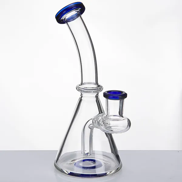 Smoke Glass Water Pipes Pyrex Bongs 14mm female joint Bong Smoking Pipe Dab Oil Rigs bubbler Hookahs beaker 943