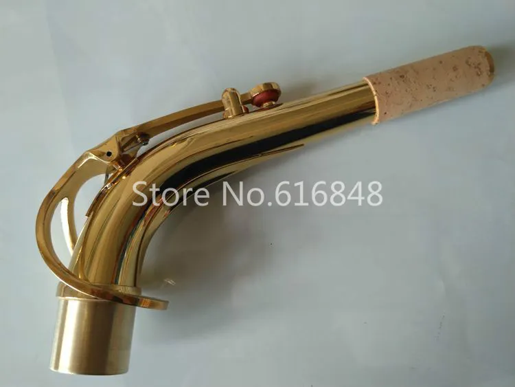 Wysokiej jakości saksofon instrument muzyczny akcesoria mosiężny złoty lakier altowy saksofon gięcie szyi złącze 24.5mm