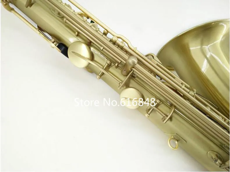 Nouveauté Unique rétro plaqué or brossé Saxophone ténor Bb Instruments de haute qualité Sax avec étui peut personnaliser le Logo