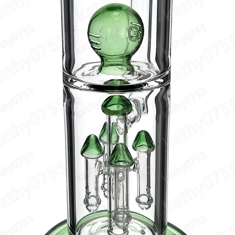 Nowy design Water Bong Szkło Bong Rakieta Wody Water Filtrowane Używanie do palenia z 15,5 cali 18mm żeński wspólny kolor zielony