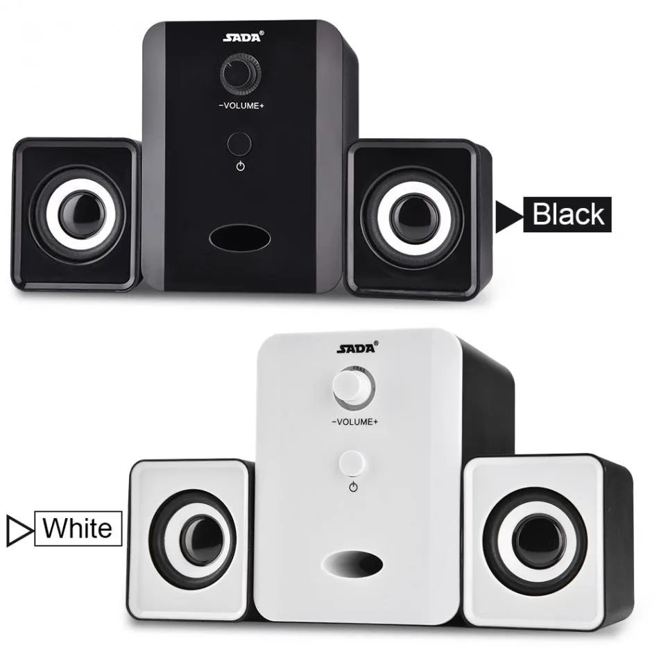 SADA D-2012 USB Wired Wired Combonty Speaker Mini Bass Stereo Speaker Music Player Suboofer for Cellphoneラップトップ