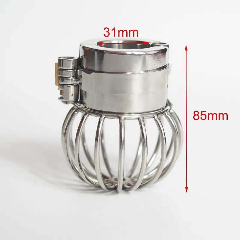 495g Poids Dispositif de séparation du scrotum Dispositif de chasteté en acier inoxydable Dispositif de retenue du scrotum Spike Ball Stretcher Verrouillage Cock Rings CBT