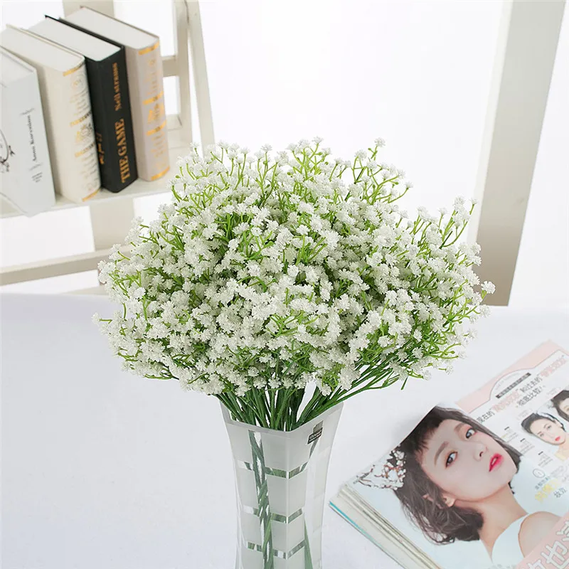 Gypsophila, Artificial Flower Arrangements .Artificial Baby S Breath Flower, Fake Silicone Plant,For Wedding Home Hotel Party Decorations,; Diy From  Home1garden, $0.96