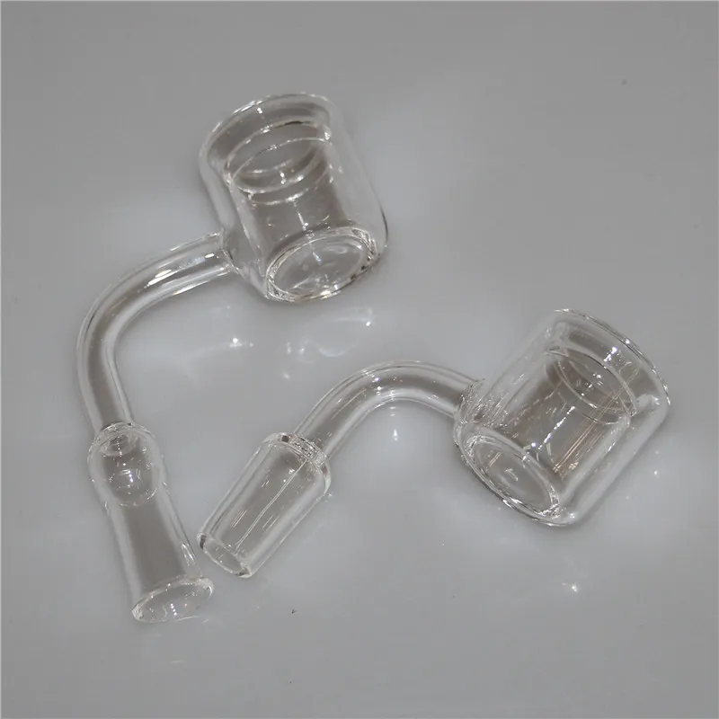 Fumer XXL Quartz Thermique Banger Nail Avec 28mm OD 10mm 14mm 18mm Mâle ou Femelle Joint Givré Double Tube Quart Bangers pour pipe à eau en verre dab rig cendrier