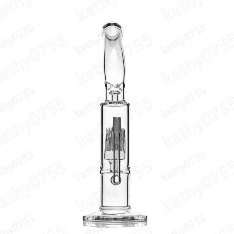 Pipe en verre d'eau protection contre les éclaboussures Oil Rig diffuseur percolateur 18,8 mm fumer pipe bongs en verre 13,8 pouces de hauteur