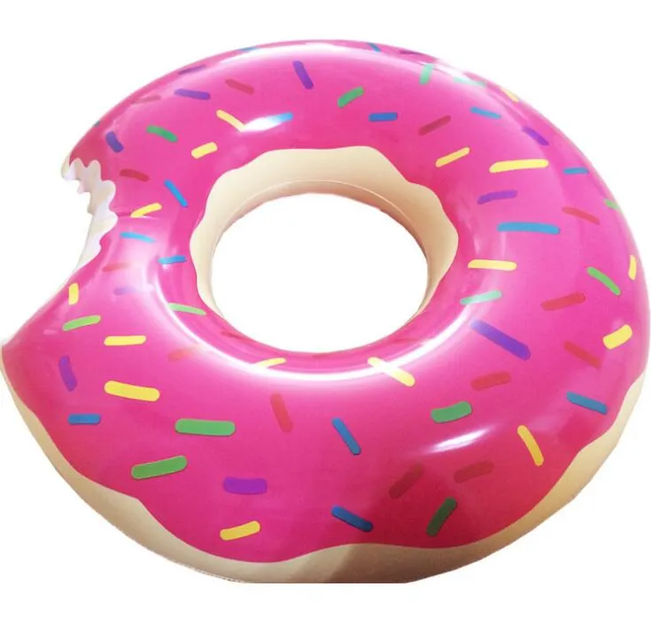 Sommarbad Pool Floats Uppblåsbara Donut Swimming Ring Float 120cm Floats Lountable Uppblåsbara Donut Swiming Ring Summer Gear Water Toy