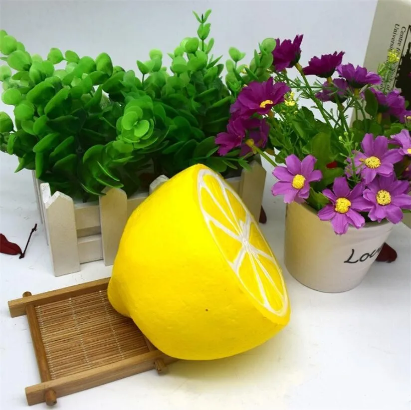 11 см Jumbo Squishy Lemon Kawaii Squishy милые фрукты медленно растущее украшение ремешок для телефона кулон хлюпает подарочные игрушки Doll5025185