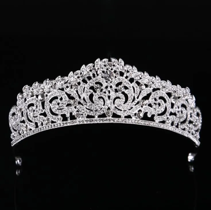 Silver Crown Crown Crown Bride Bröllop Tillbehör Tillbehör