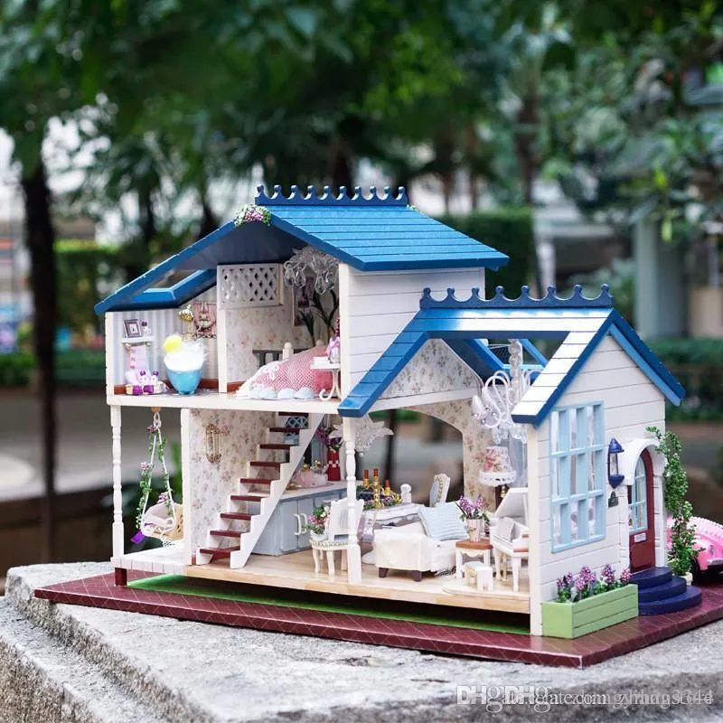 DIY Madeira Loja Japonesa Book Nook, Shelf Insert Kits, Dollhouse Miniatura  com Móveis, Cherry Blossoms Bookends, Brinquedos Presentes