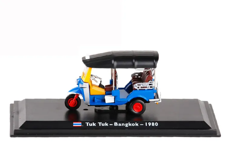 Legering bilmodell leksak, Thailand special tutuk, tecknad tricycle, hög simulering, för rese årsdag, fest barns födelsedagsgåva, samla