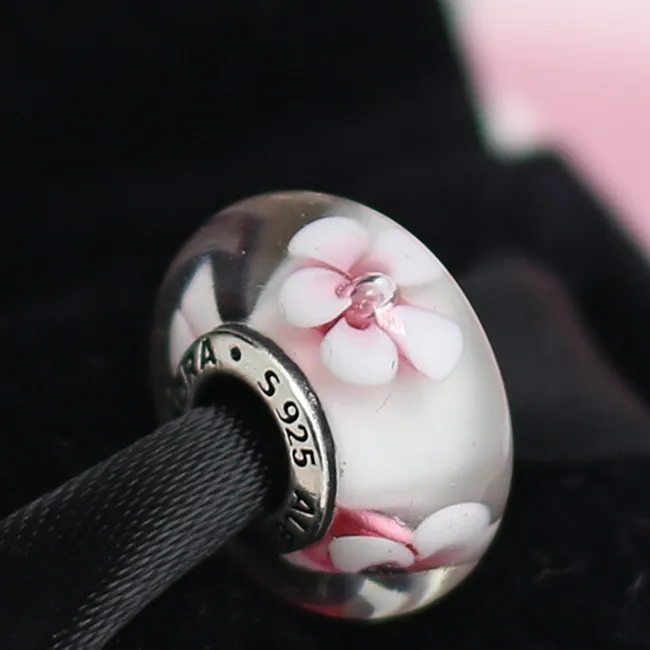 Pandora cherry outlet blossom murano glass