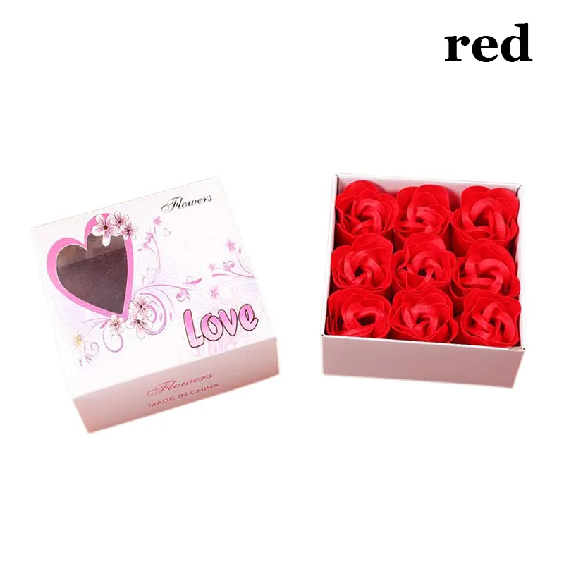 Nueva simulación 9 unids Rose Soap Flower regalo romántico regalos de boda hechos a mano para invitados y niños para el día de la madre día de san valentín