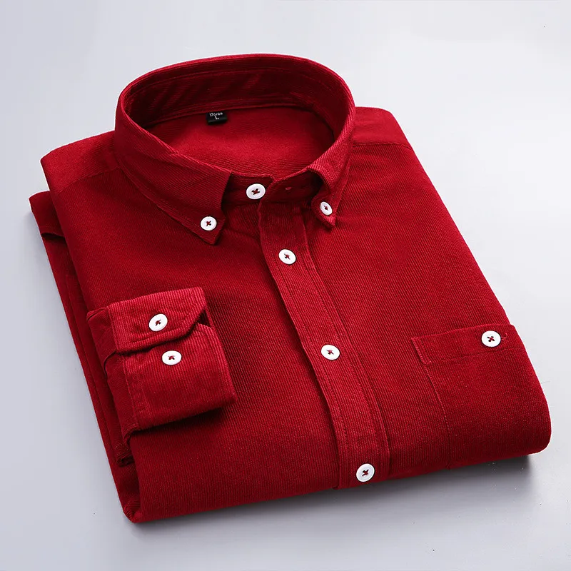 Chemises homme pas cher Chemise homme chemise manches longues hiver couleur unie grande taille chemise d contract e V tements hommes