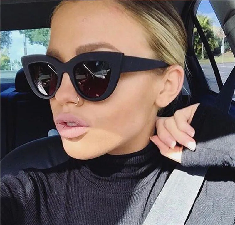 2018 Nuevas Gafas De Sol Retro Vintage Cat Eye Para Mujer Marco De