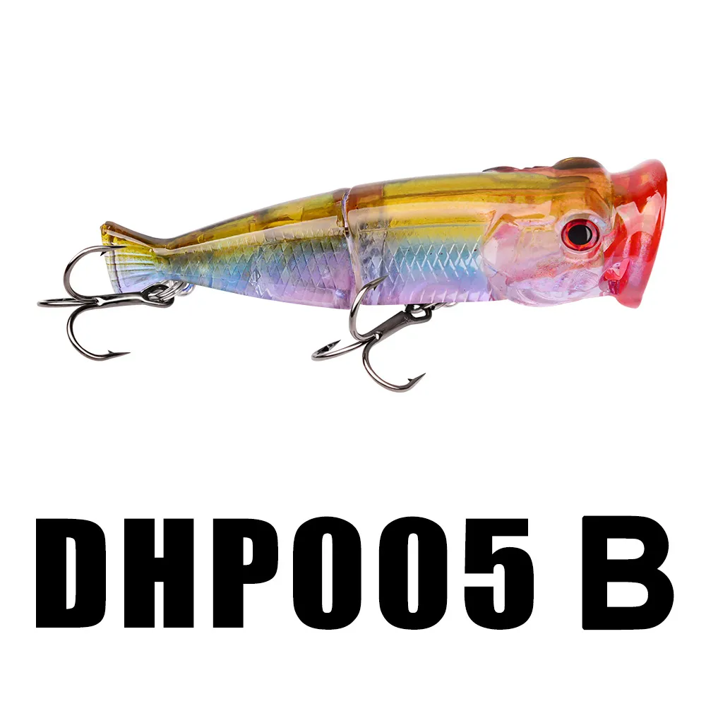 Topwater Swimming Popper Fishing Crankbaits Freshwater Lure 8cm 11.5g 2  Segments Body Realistic Fish Laser Lures Hooks From Rjhandsome, $74.57